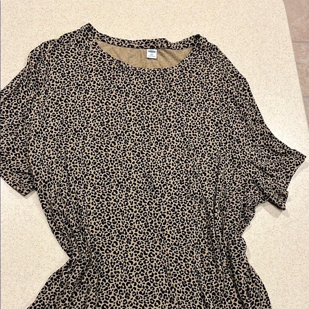 Old Navy Animal Print Tee - Black and Tan